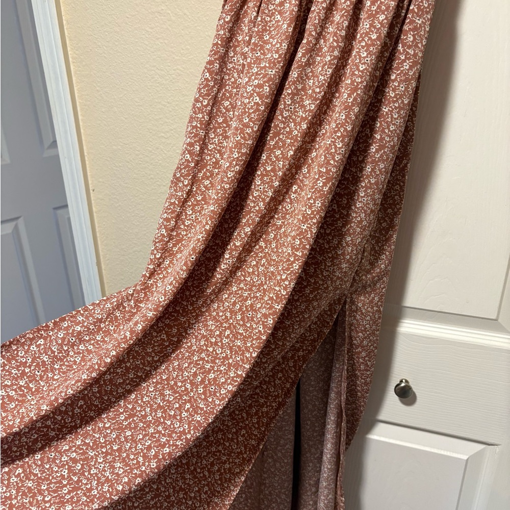 Blush Bj mauve floral maxi dress size L - Picture 4 of 15